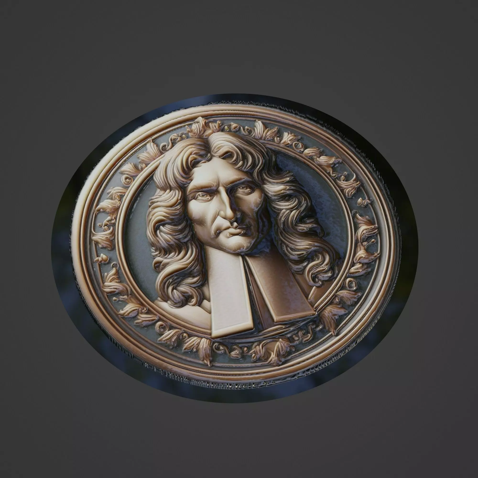 Spinoza Medallion 3D print model