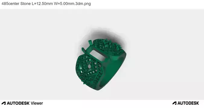 Men Ring With Emerald Centre Stone