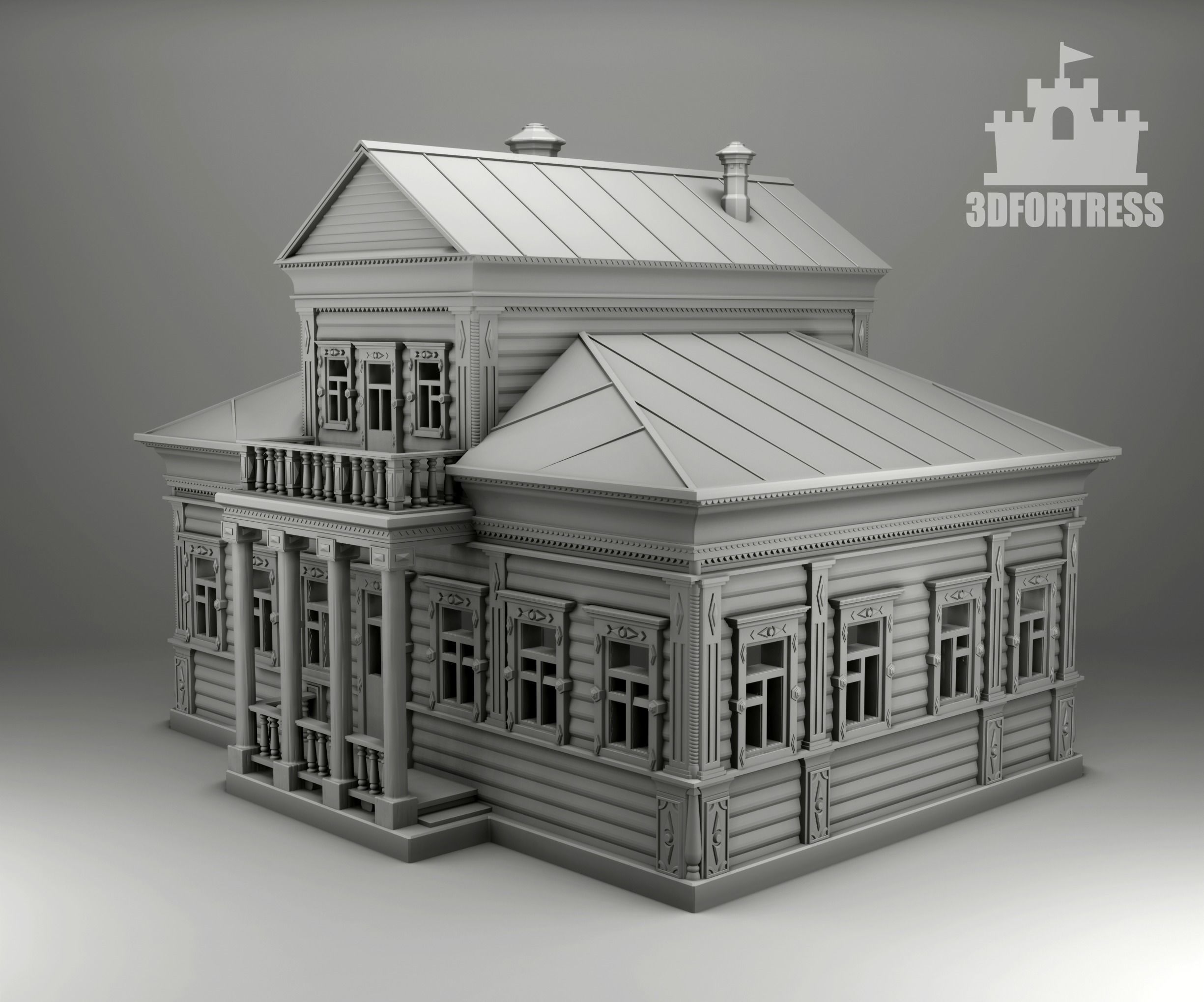 Mansion 3D print model_1