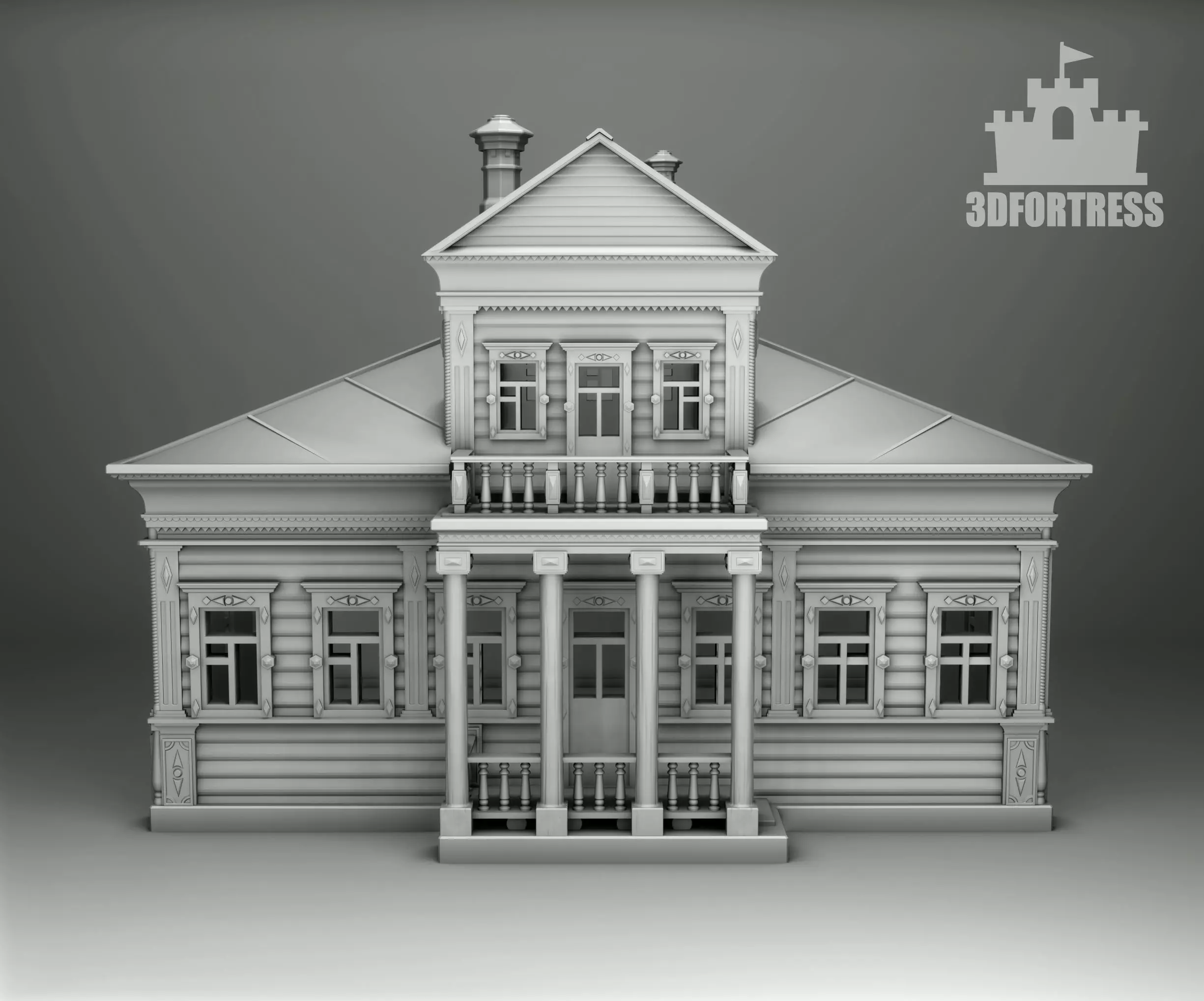 Mansion 3D print model_0