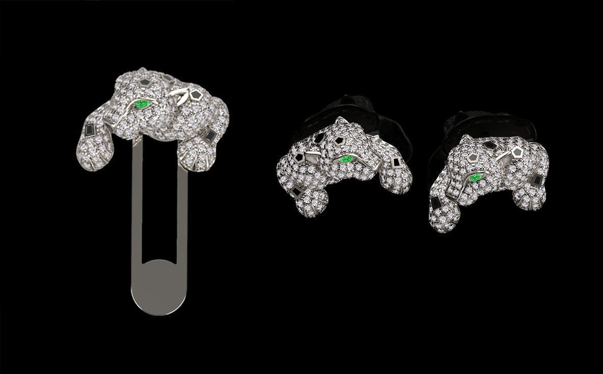 tie clip cufflinks 3D print model_8