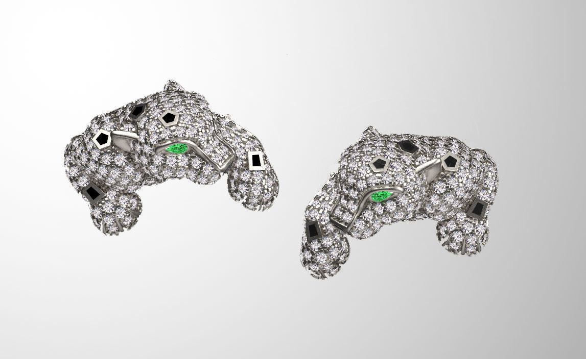 tie clip cufflinks 3D print model_25