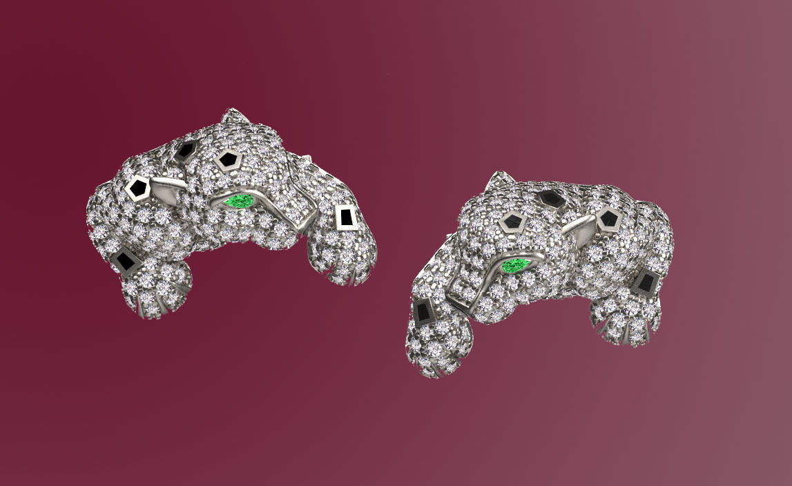 tie clip cufflinks 3D print model_26