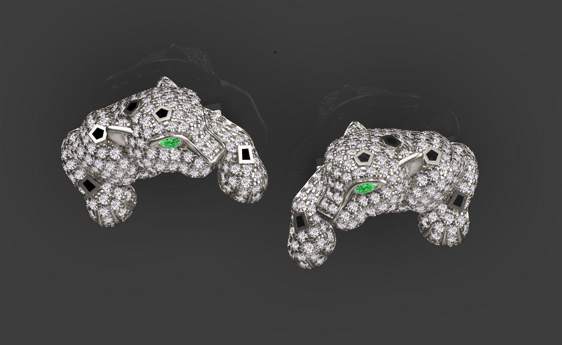 tie clip cufflinks 3D print model_7