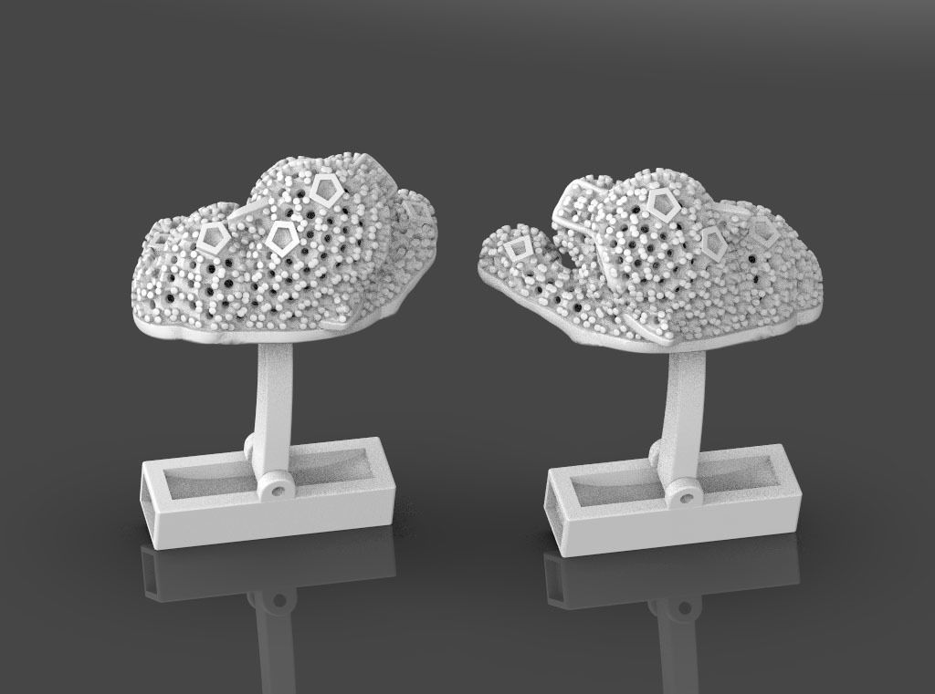 tie clip cufflinks 3D print model_12