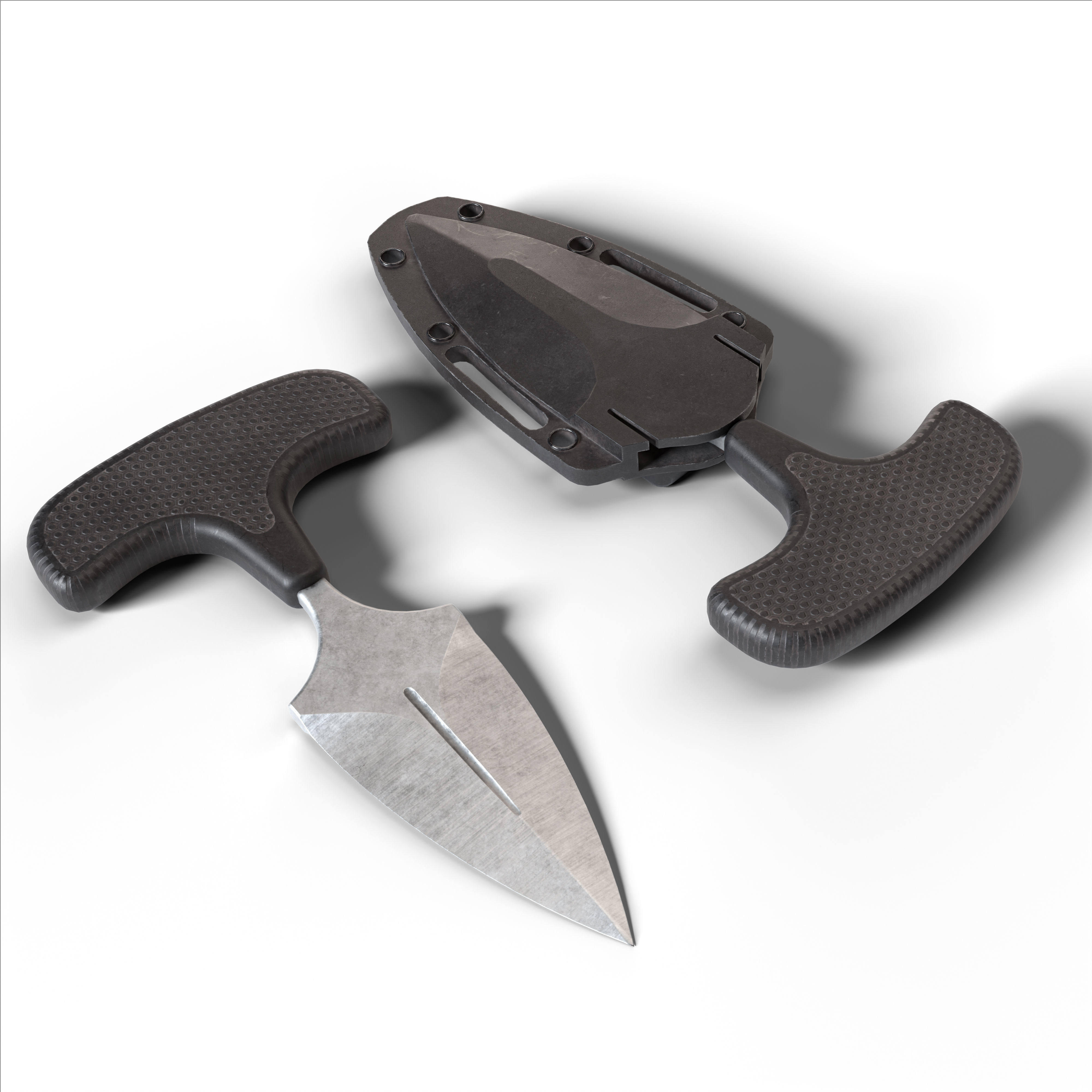 Cold Steel Safe Maker Dagger Low-poly 3D model_5