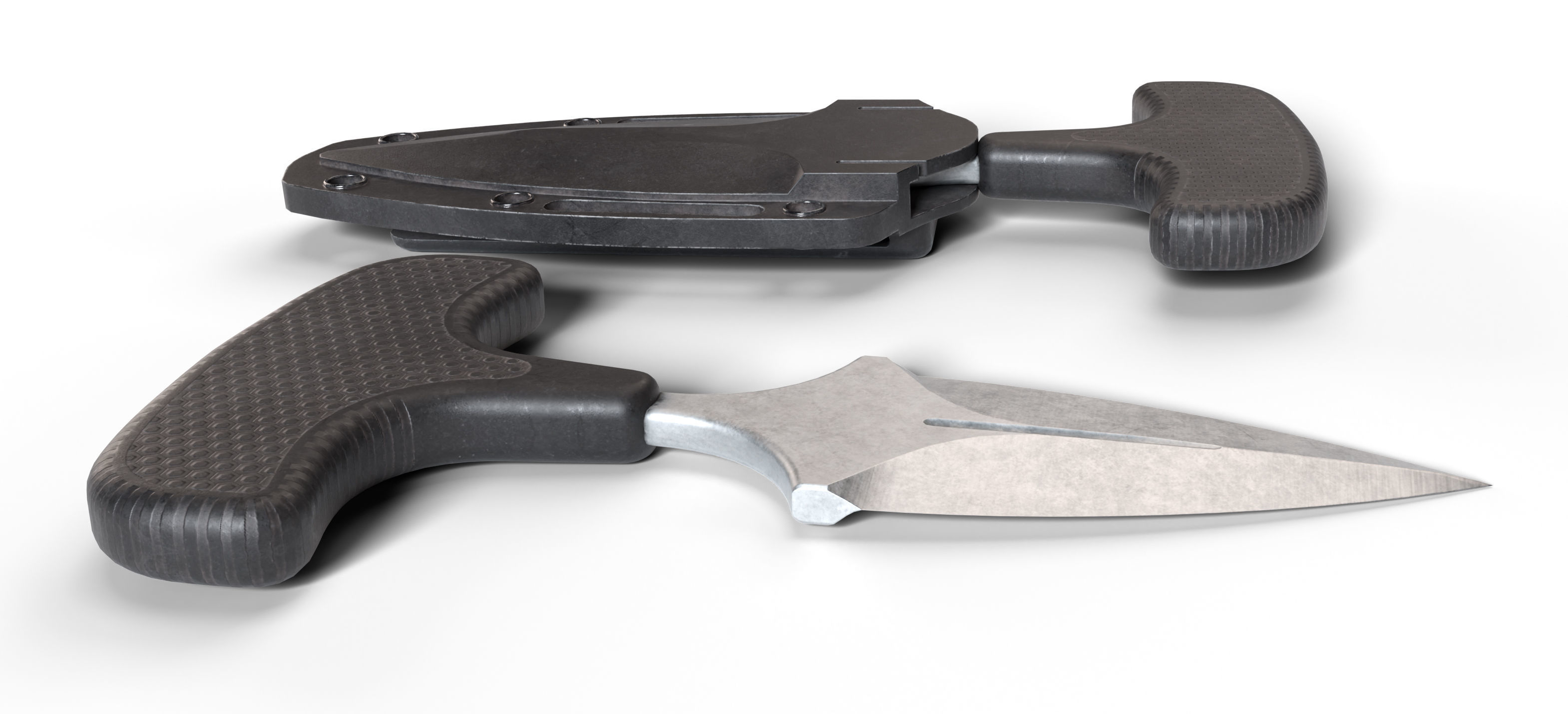 Cold Steel Safe Maker Dagger Low-poly 3D model_2