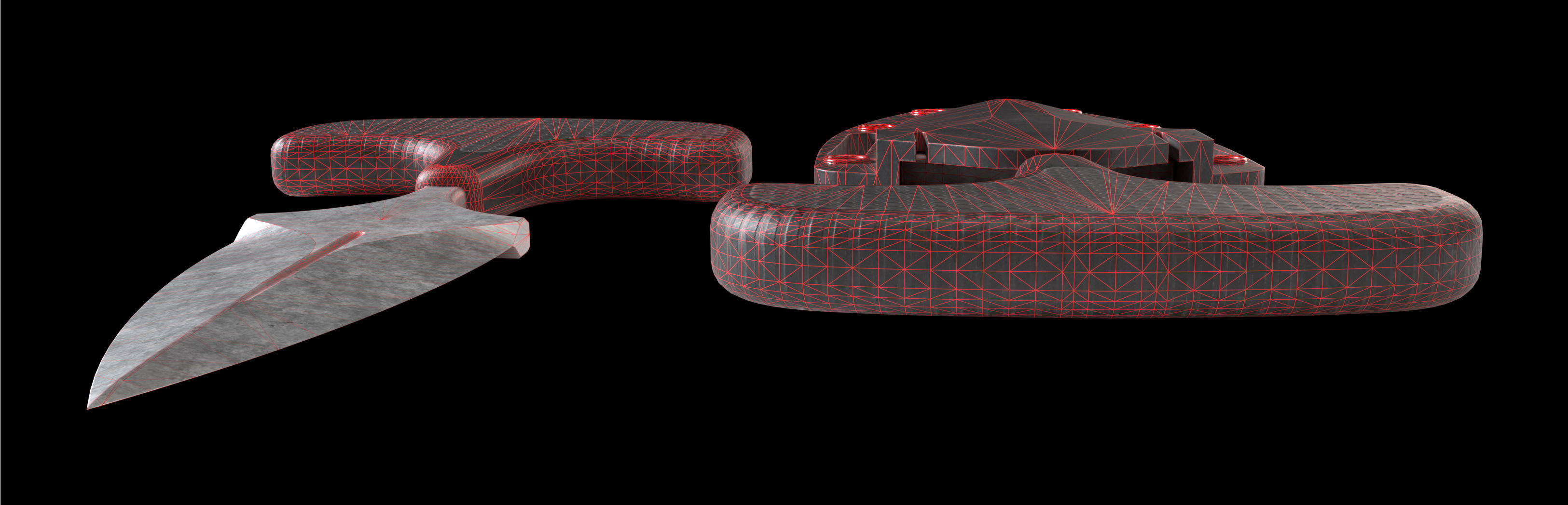 Cold Steel Safe Maker Dagger Low-poly 3D model_8