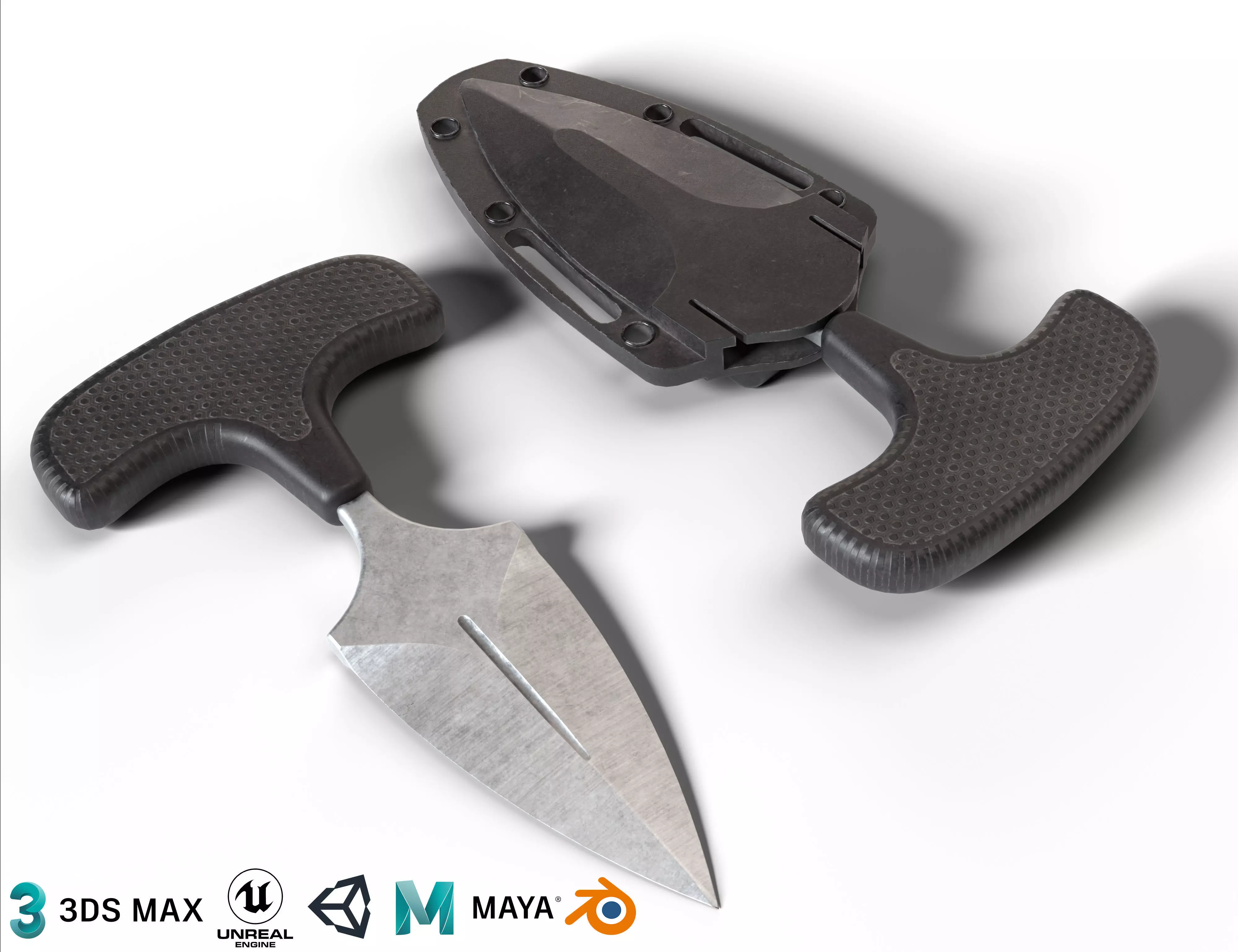 Cold Steel Safe Maker Dagger Low-poly 3D model_0