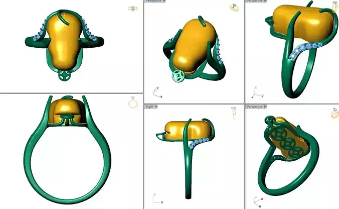Pixiu ring 3D print model