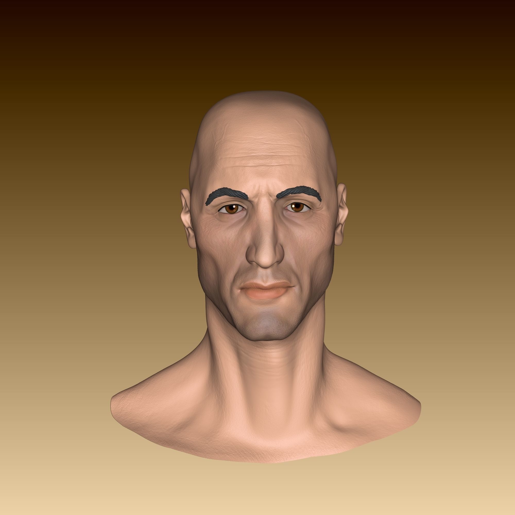 Sylvester Stallone Rambo Head 3D print model_4
