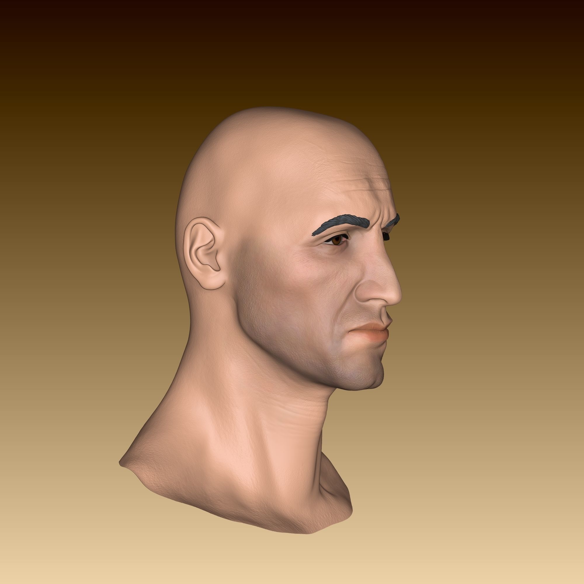 Sylvester Stallone Rambo Head 3D print model_5