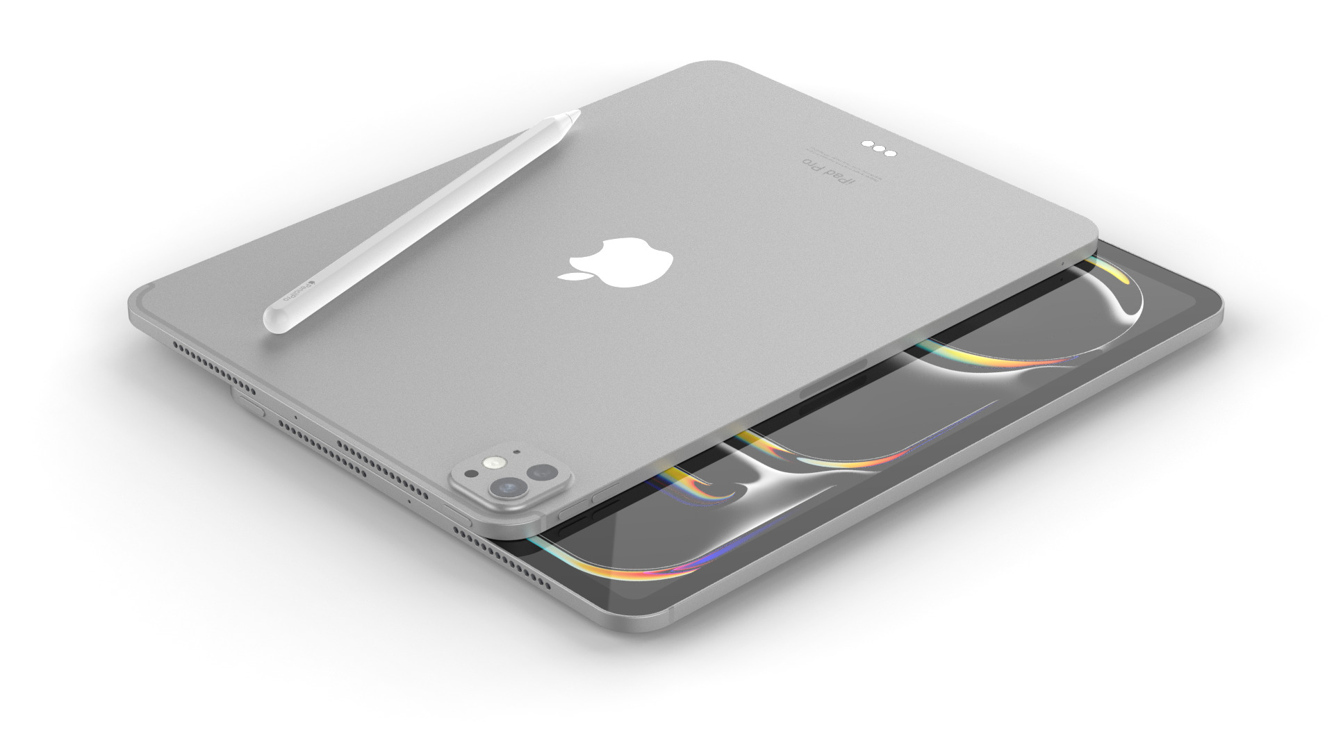 High-detailed Apple iPad Pro 13-11inch 2024 with Apple Pencil 3D 3D model_11