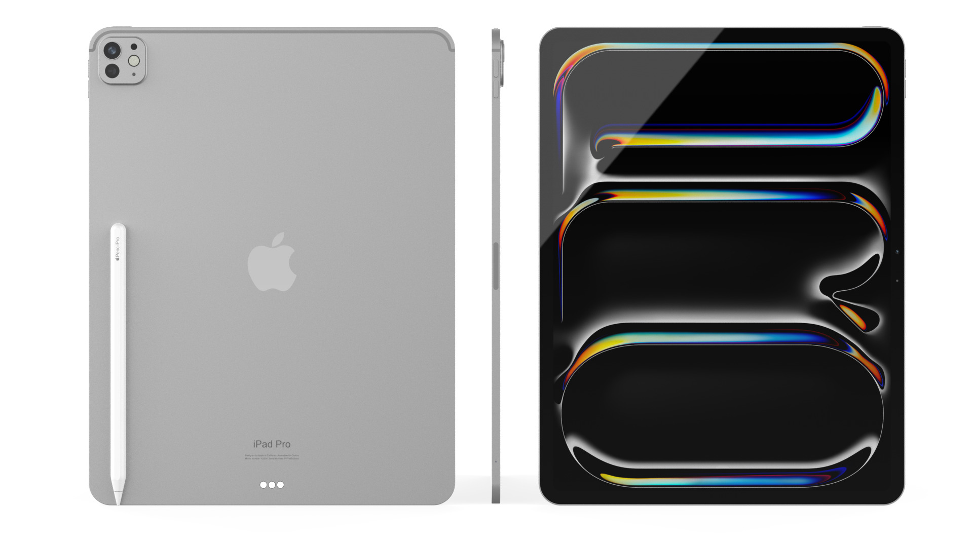 High-detailed Apple iPad Pro 13-11inch 2024 with Apple Pencil 3D 3D model_3