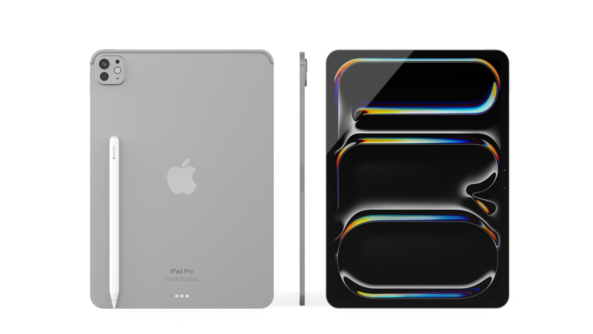 High-detailed Apple iPad Pro 13-11inch 2024 with Apple Pencil 3D 3D model_5