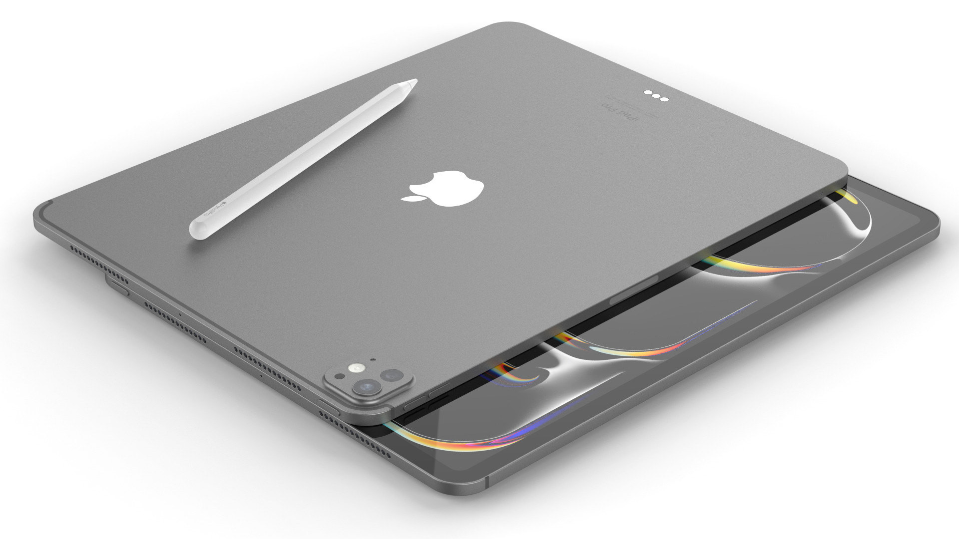 High-detailed Apple iPad Pro 13-11inch 2024 with Apple Pencil 3D 3D model_14