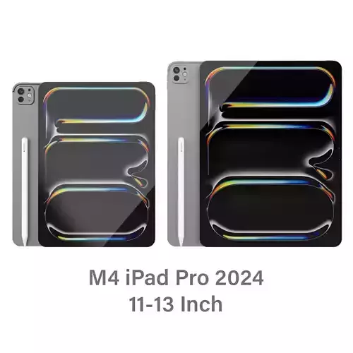 High-detailed Apple iPad Pro 13-11inch 2024 with Apple Pencil 3D