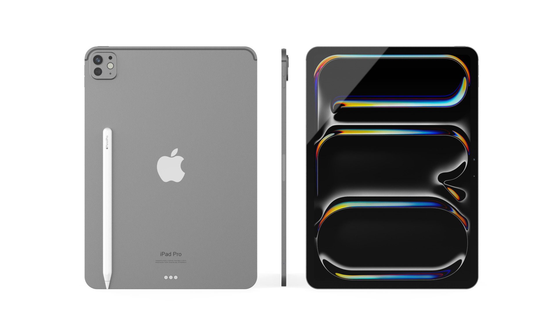 High-detailed Apple iPad Pro 13-11inch 2024 with Apple Pencil 3D 3D model_4