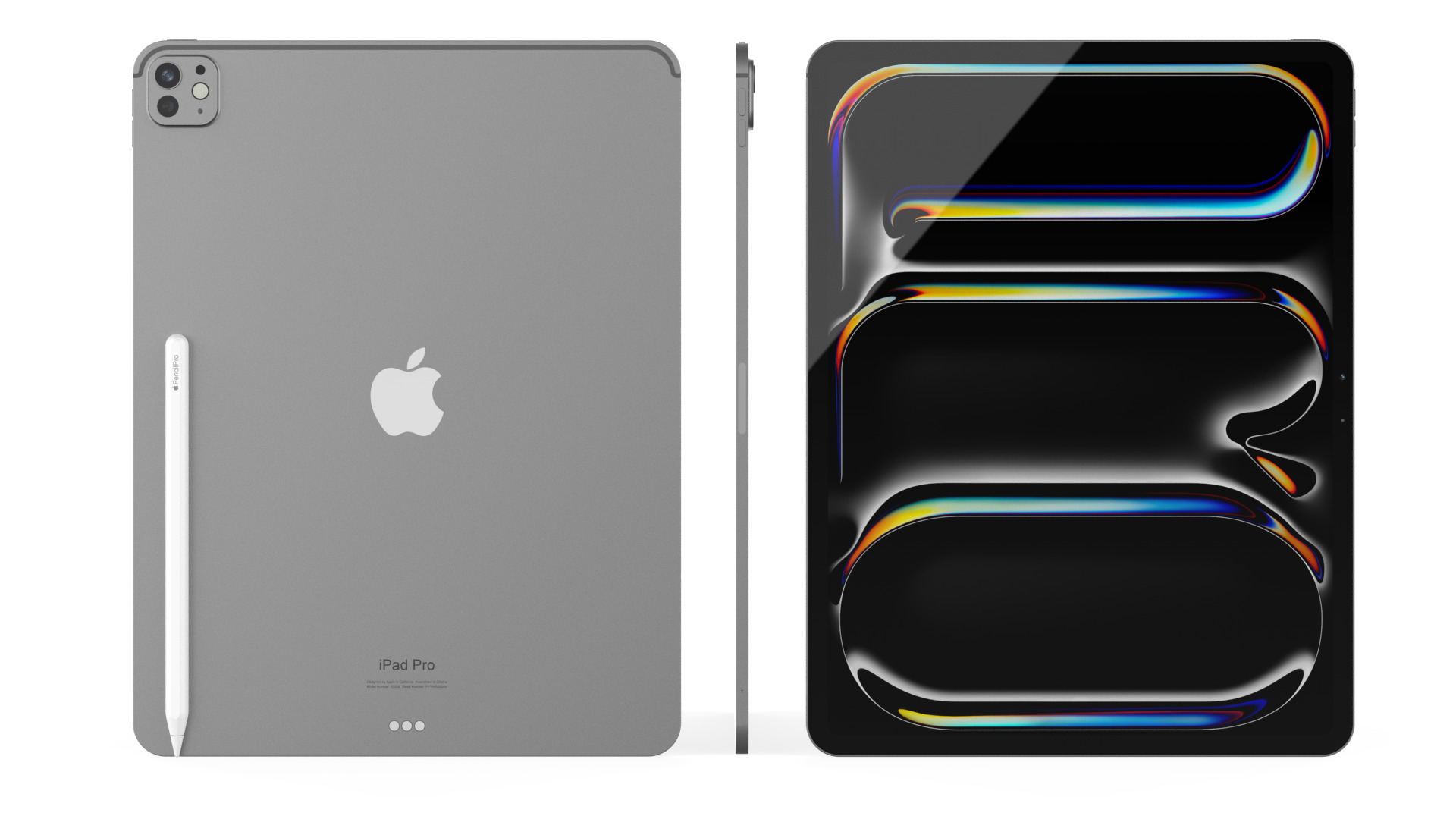 High-detailed Apple iPad Pro 13-11inch 2024 with Apple Pencil 3D 3D model_15