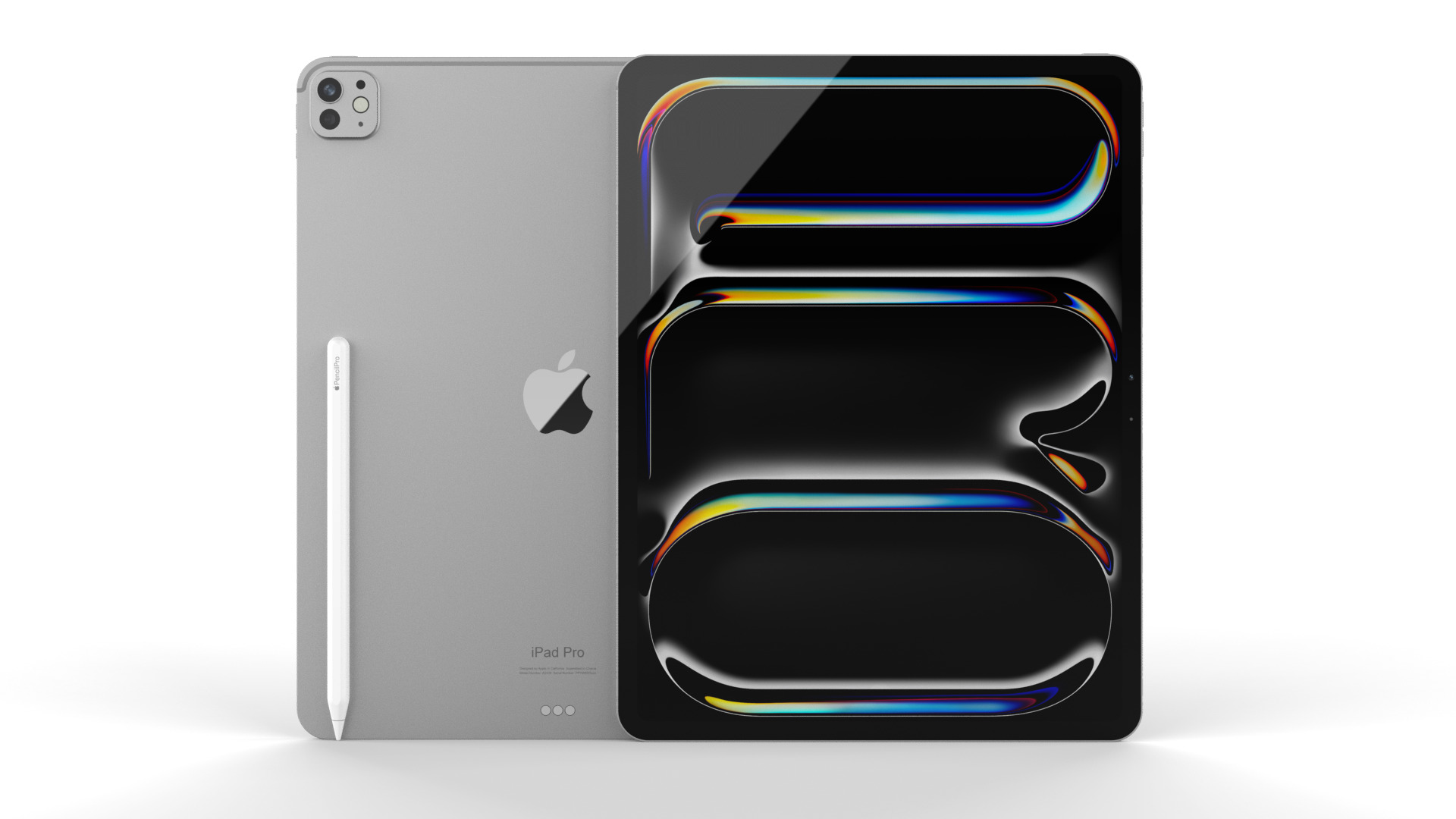 High-detailed Apple iPad Pro 13-11inch 2024 with Apple Pencil 3D 3D model_2