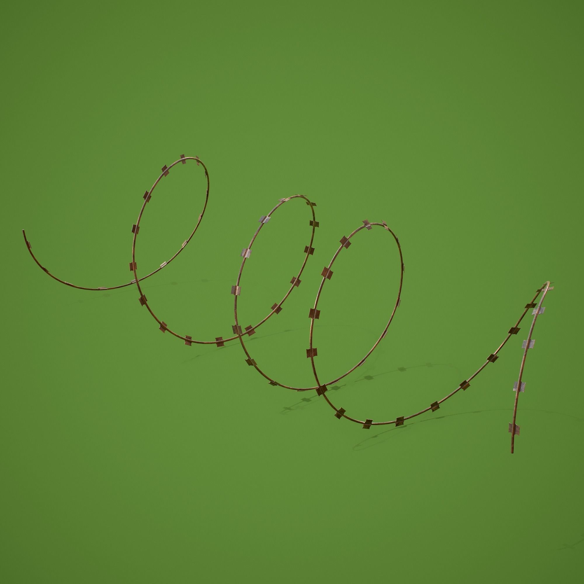 Barbed Wire Kit Low-poly 3D model_6