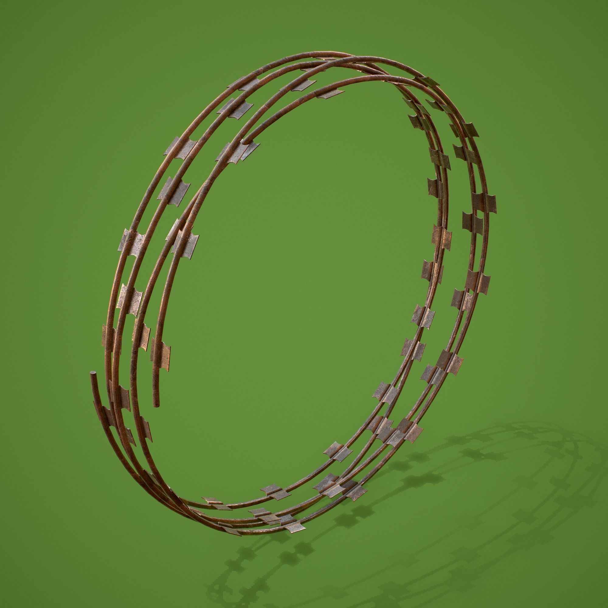 Barbed Wire Kit Low-poly 3D model_4