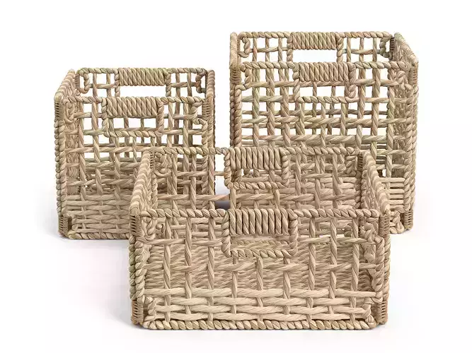 Alienor Collection of natural fiber baskets RendezVousDeco 