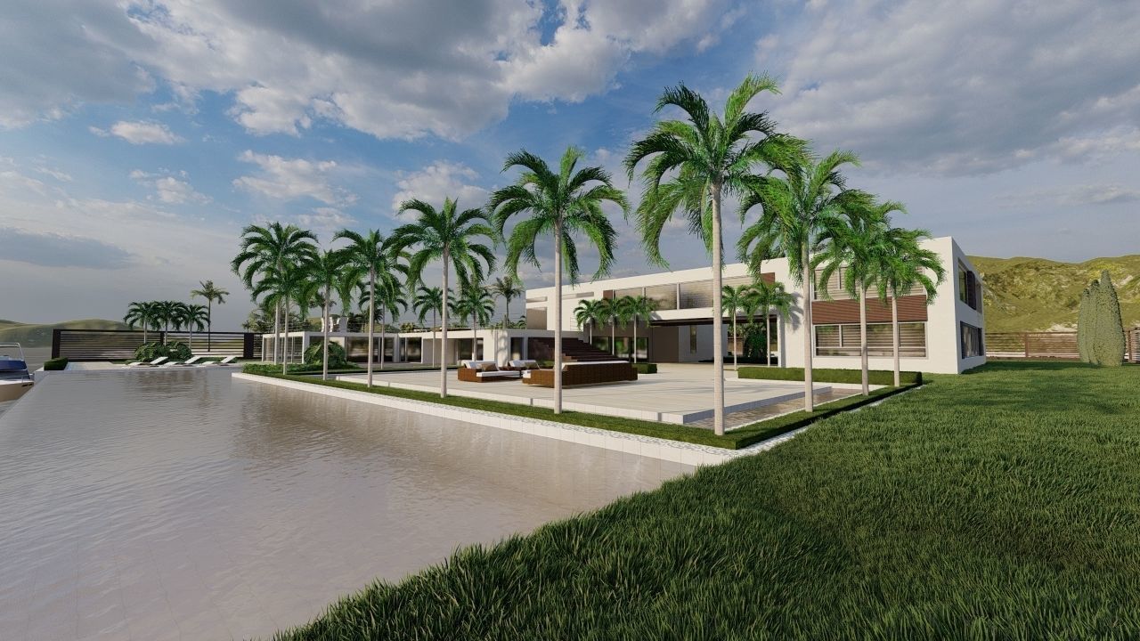 Casa Scene-villa-modern house 3D model_2