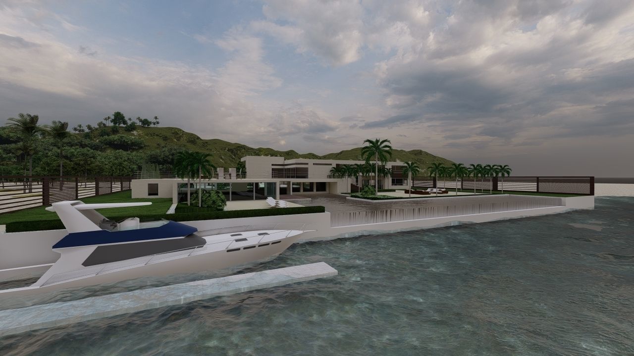 Casa Scene-villa-modern house 3D model_5