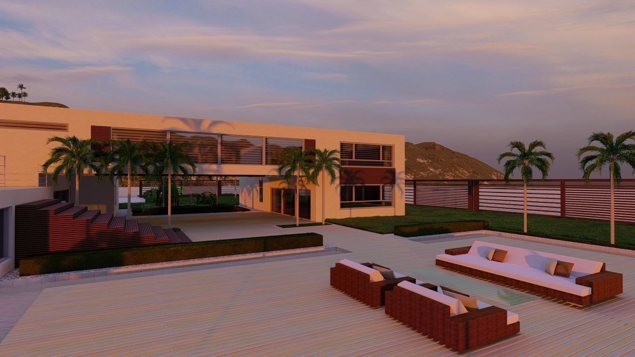 Casa Scene-villa-modern house 3D model_15