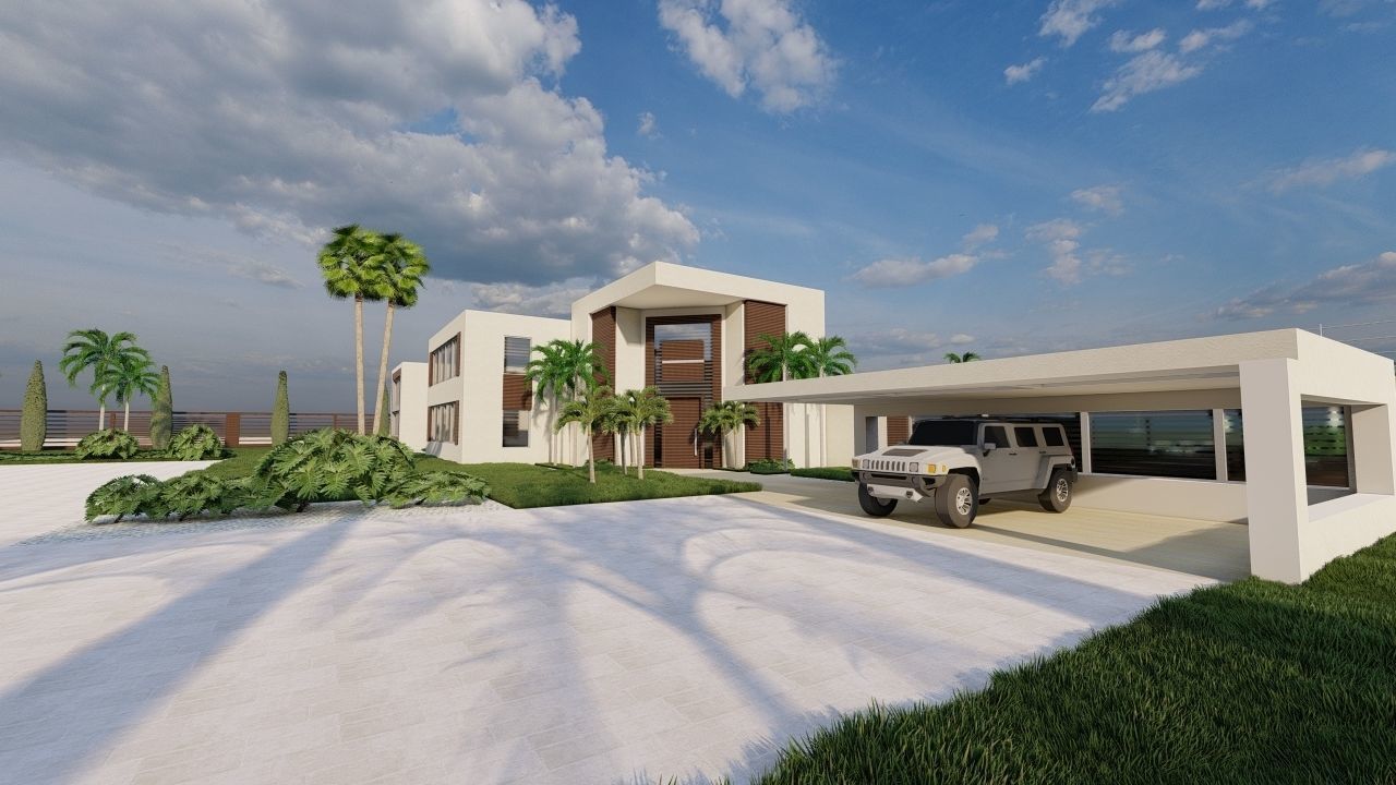 Casa Scene-villa-modern house 3D model_19