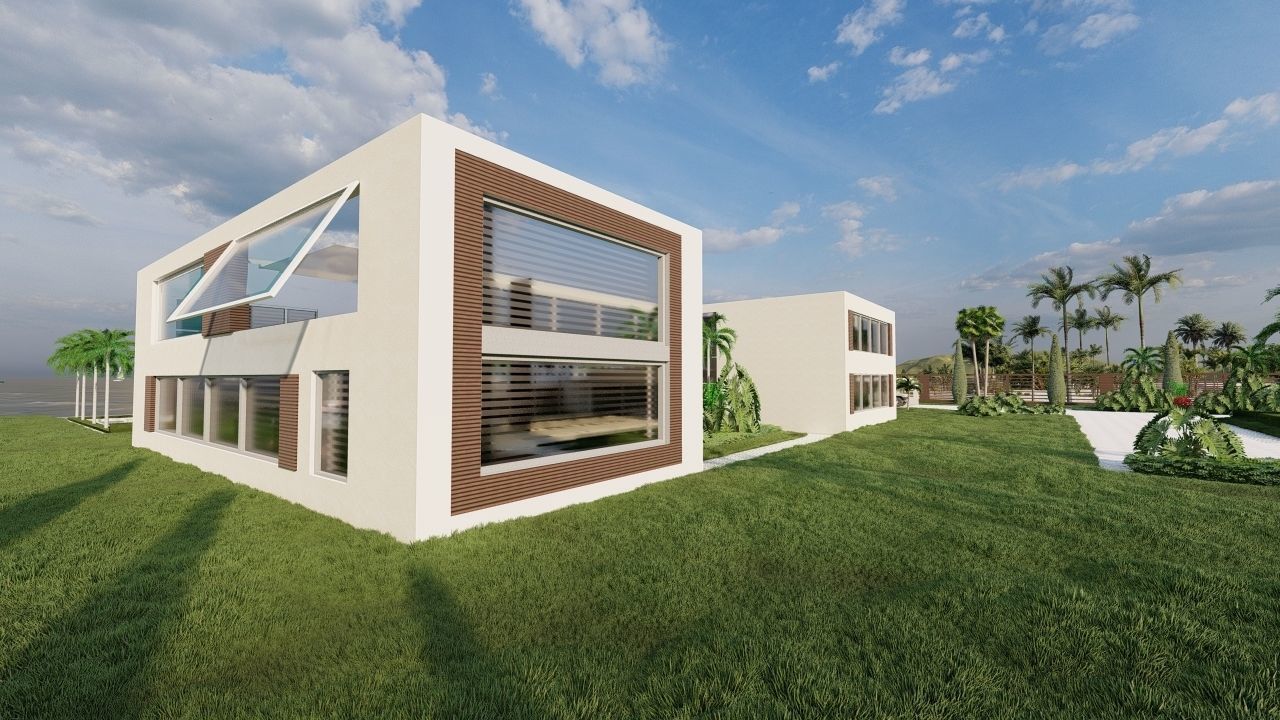 Casa Scene-villa-modern house 3D model_18