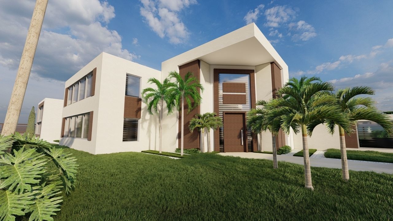 Casa Scene-villa-modern house 3D model_8