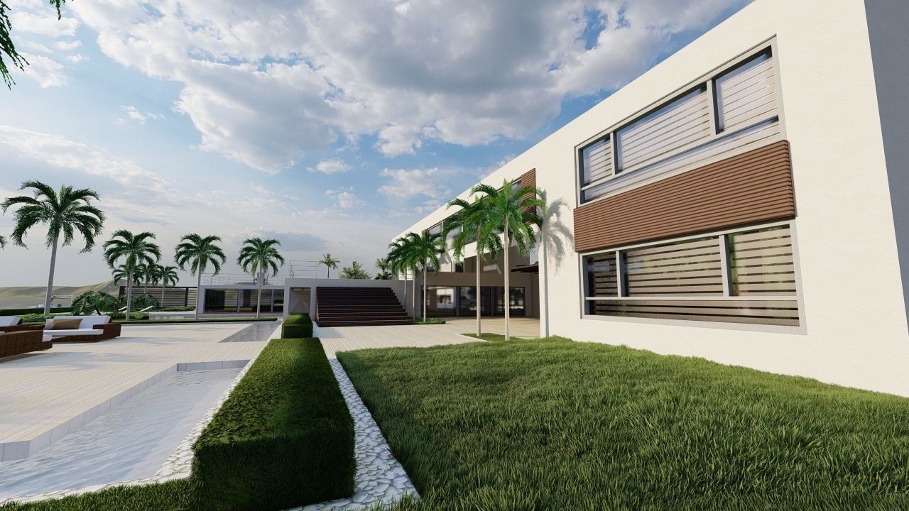 Casa Scene-villa-modern house 3D model_13