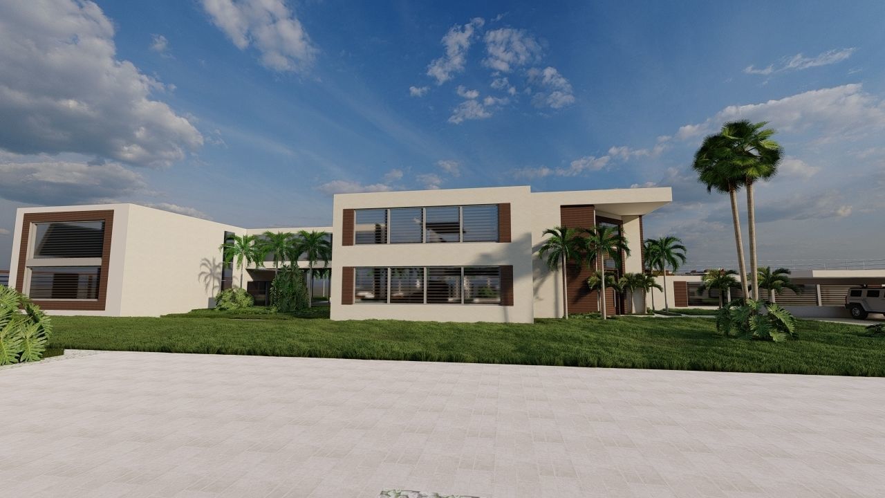 Casa Scene-villa-modern house 3D model_11