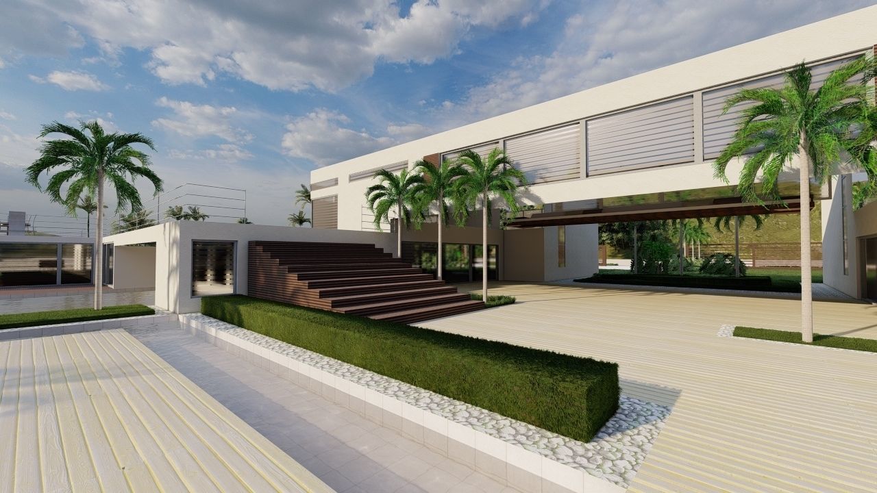Casa Scene-villa-modern house 3D model_17