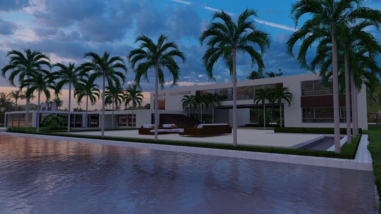 Casa Scene-villa-modern house 3D model_14
