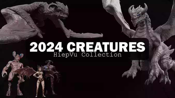 2024 Creatures - Hiepvu 3D Model Collection