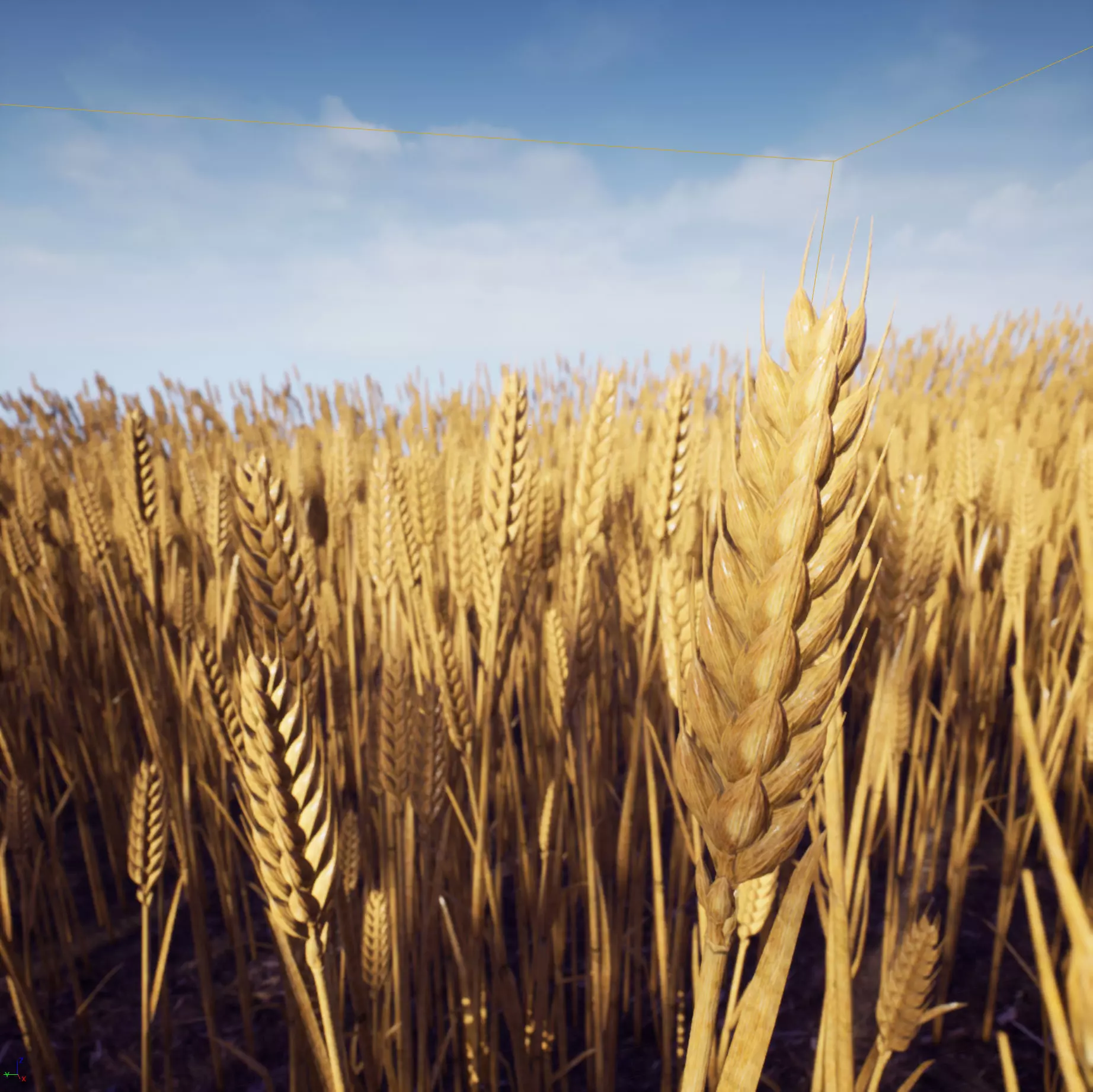 3D model Wheat photorealistic Low-poly 3D model_0