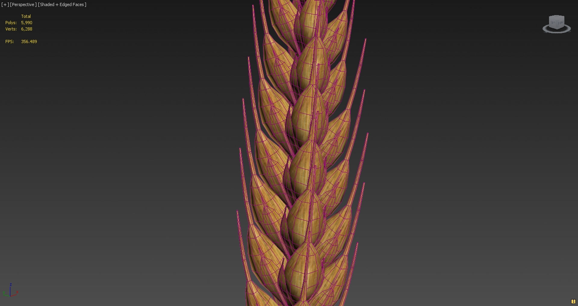 3D model Wheat photorealistic Low-poly 3D model_2