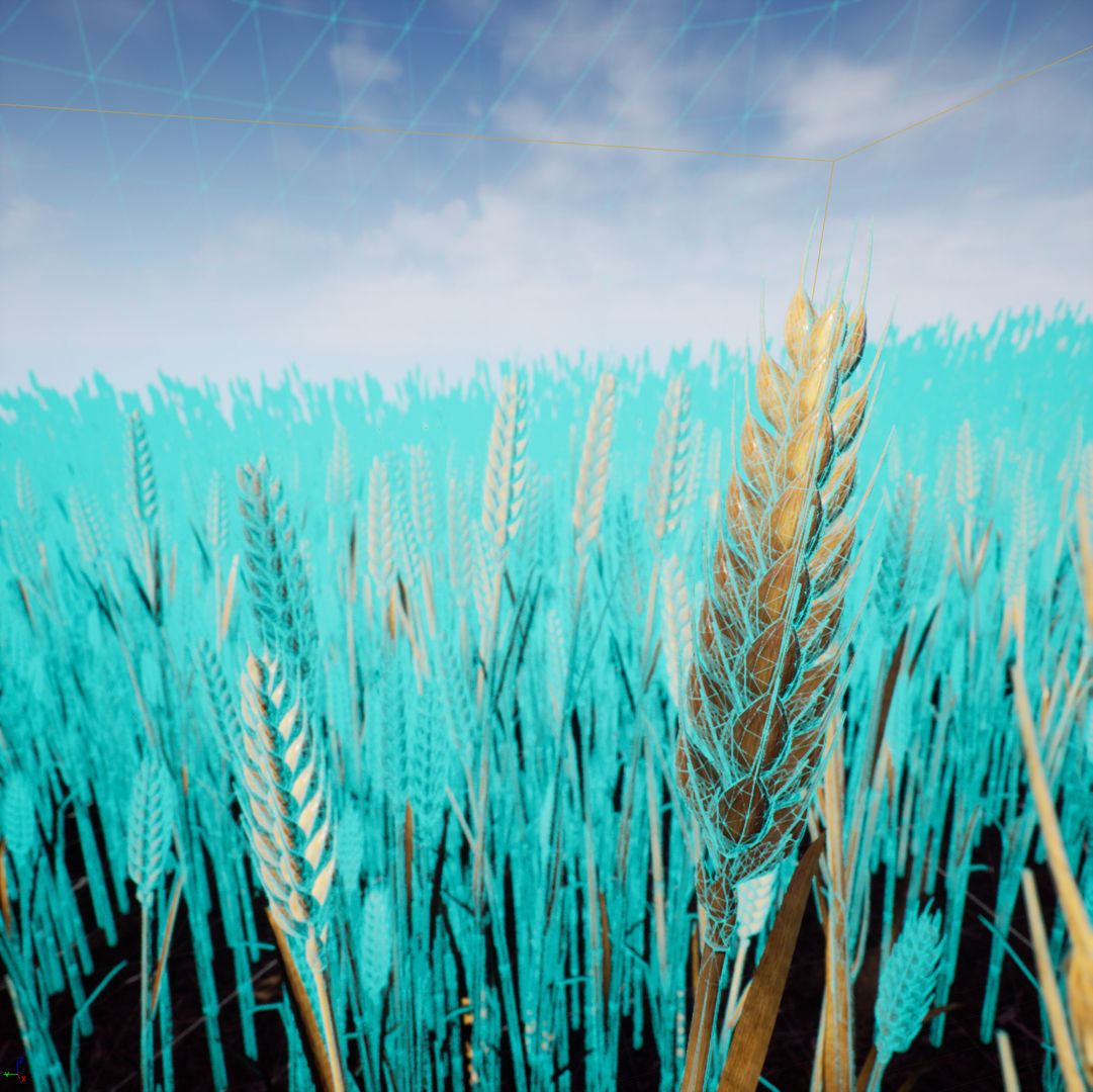 3D model Wheat photorealistic Low-poly 3D model_1