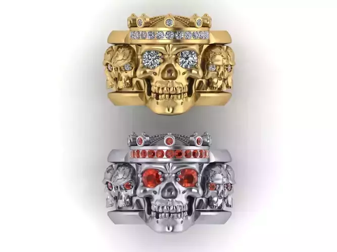 skull ring 3D print model