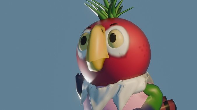 Parrot Kesha USSR Free low-poly 3D model