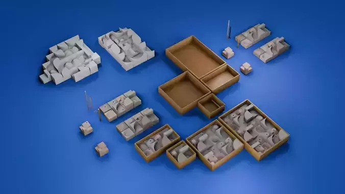 Modular Modern Art Sculpture Concept Golf Creator Kit