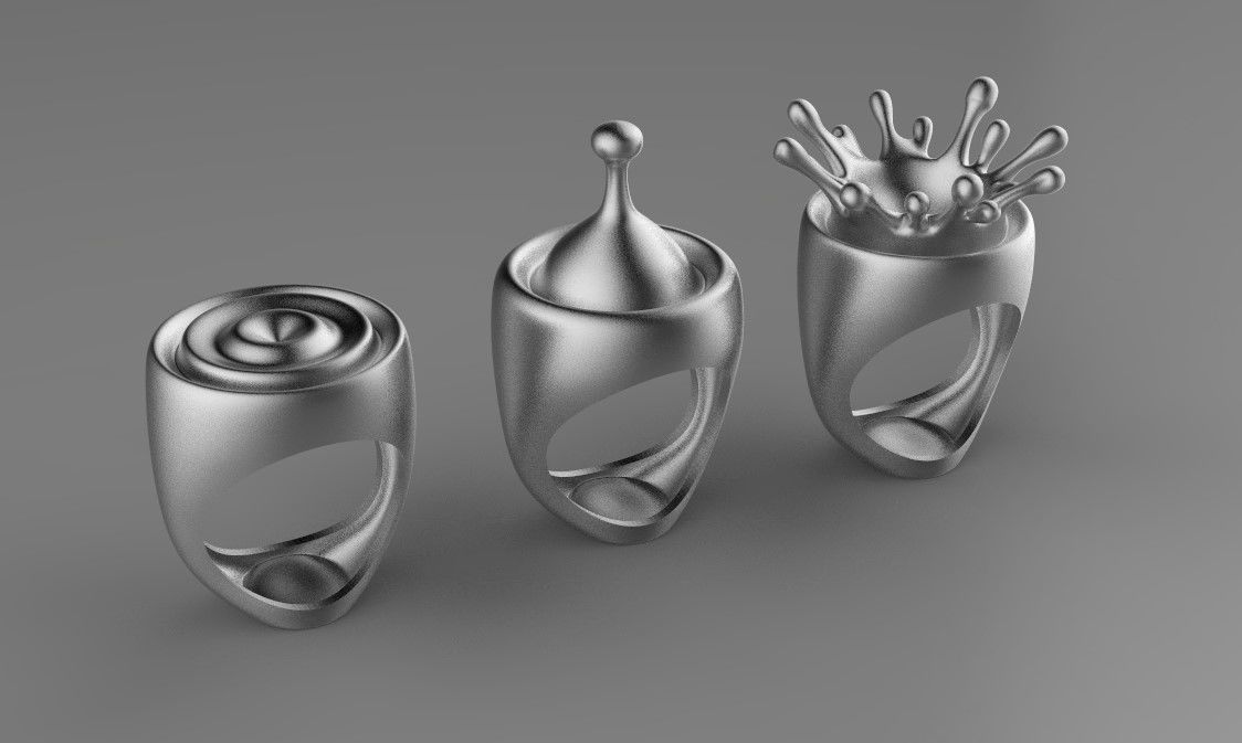 rings silver 3D print model_15