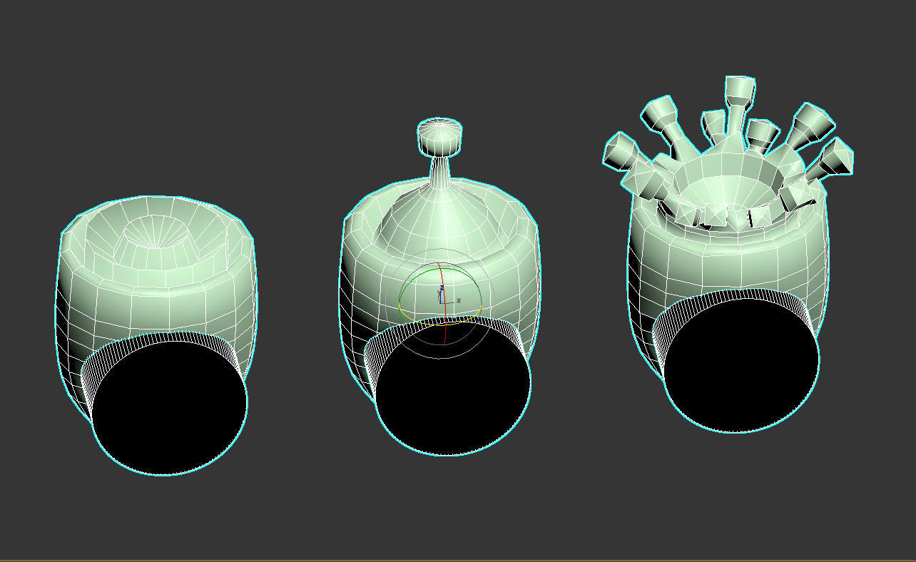 rings silver 3D print model_3