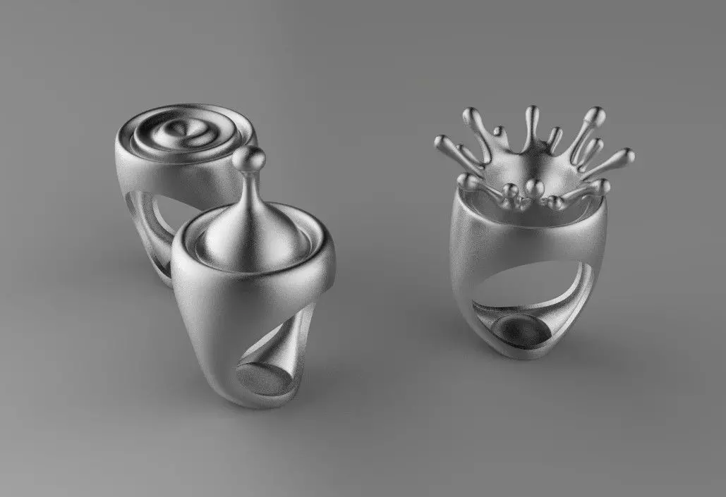 rings silver 3D print model_0
