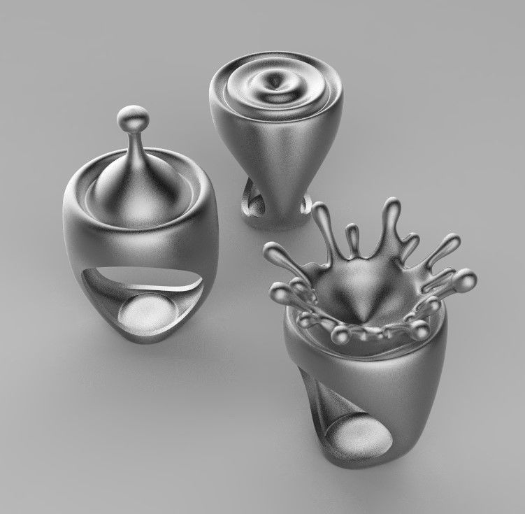 rings silver 3D print model_10