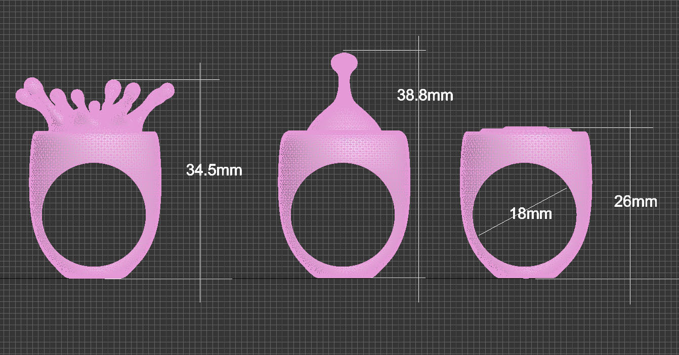 rings silver 3D print model_4