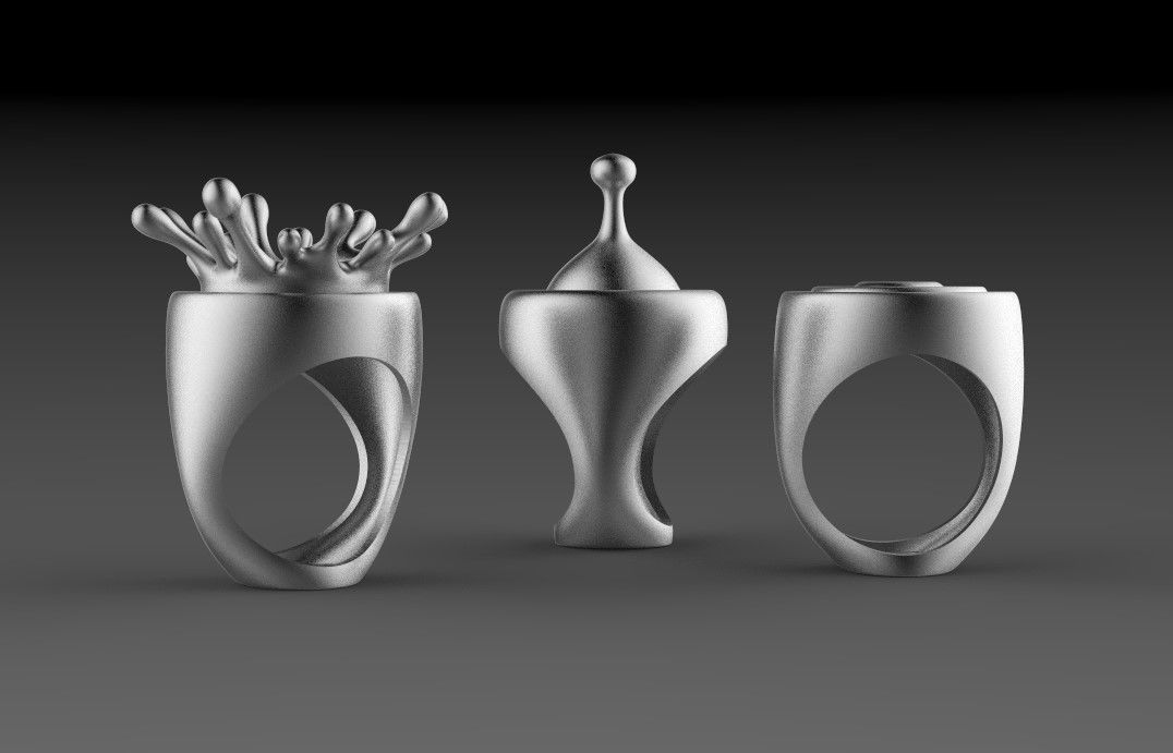 rings silver 3D print model_12